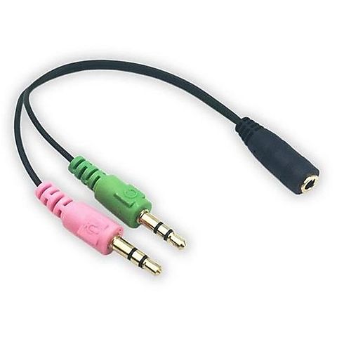ADAPTER HEADSET JACK AUDIO 1 FEMALE TO 2 MALE